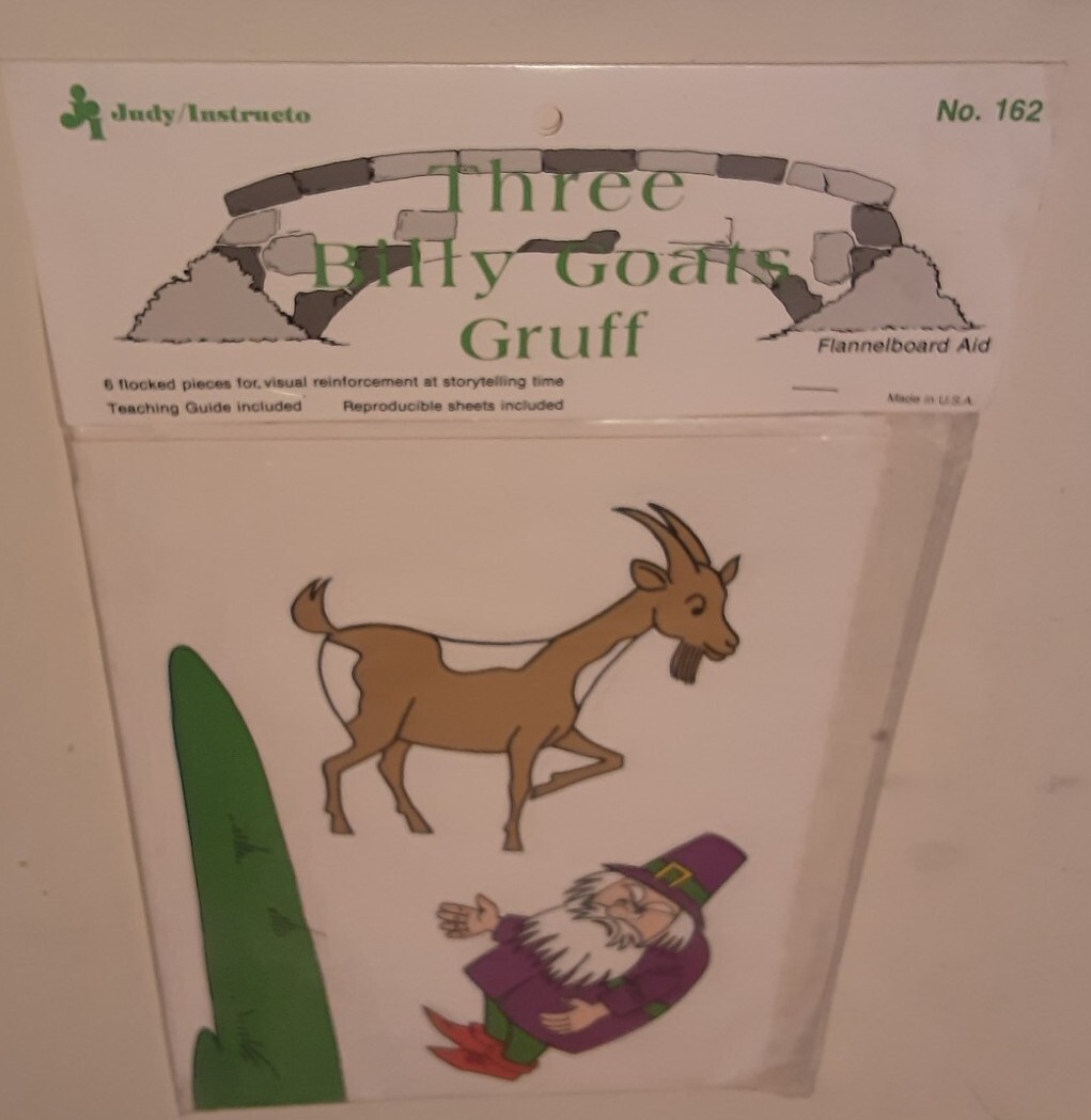 New Judy Instructo Flannelboard Aid “THREE BILLY GOATS GRUFF” #162 Nursery…