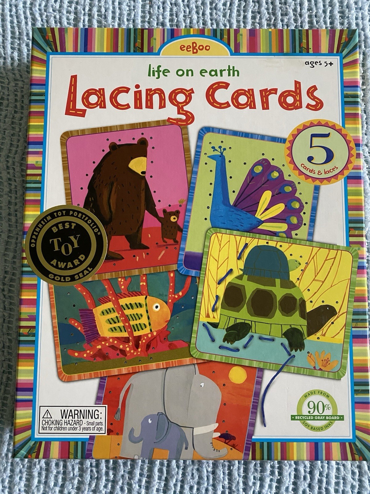 eeBoo Life On Earth Lacing Cards NIB Complete Set