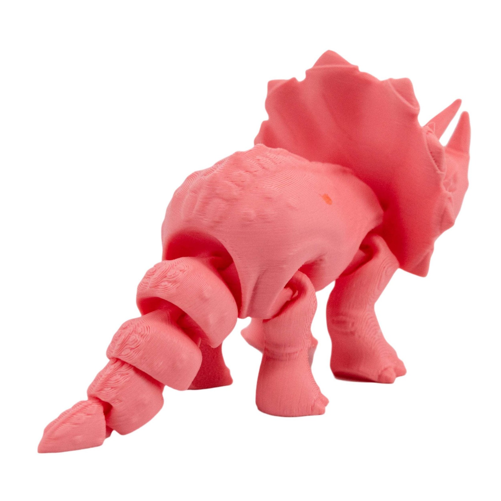 3D Printed Articulated Flexible Triceratops Dinosaur | Multiple Colors | Black S