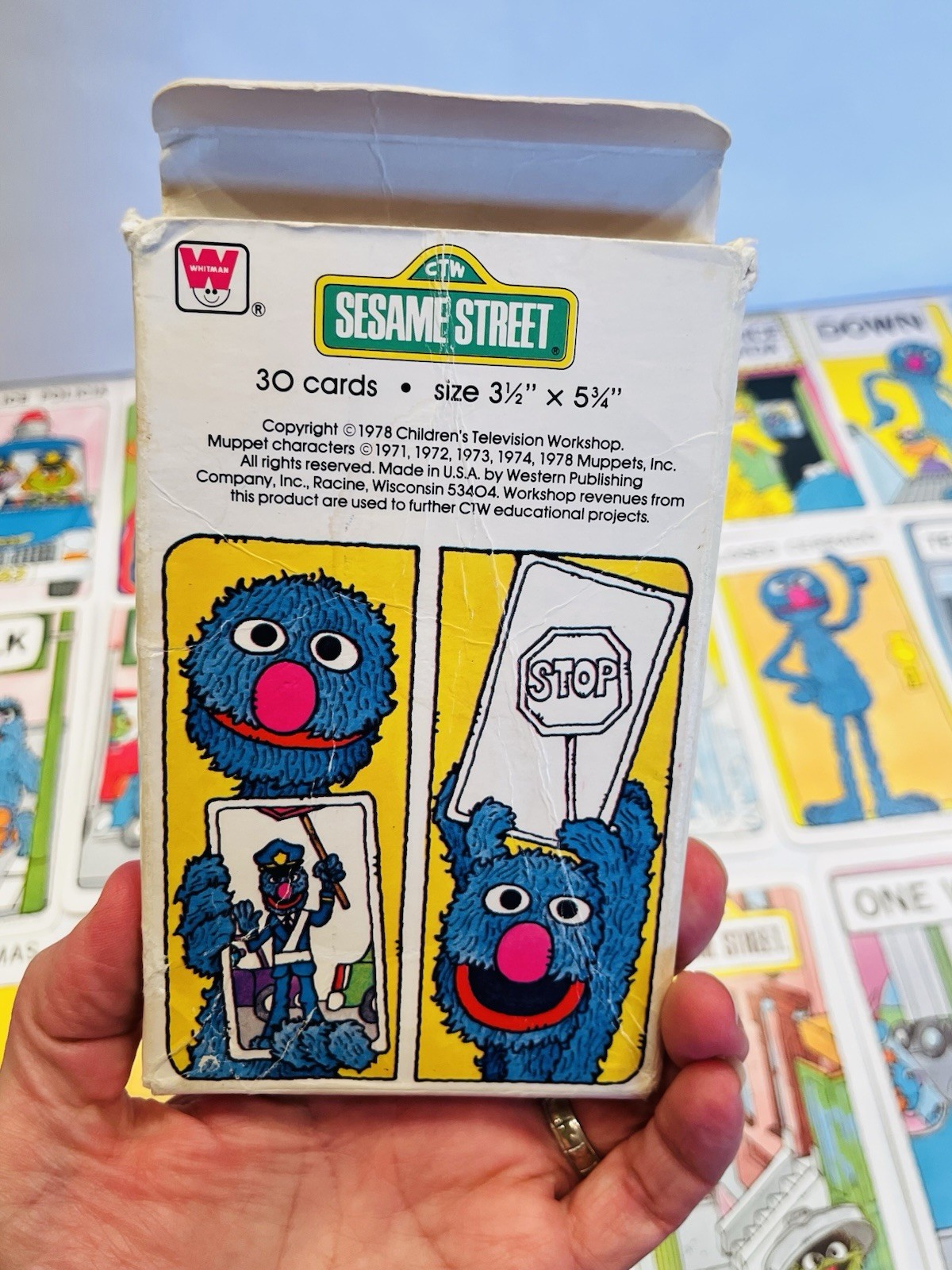 Vintage Sesame Street Word Cards Preschool Learning *MISSING 1 CARD* BIN 53