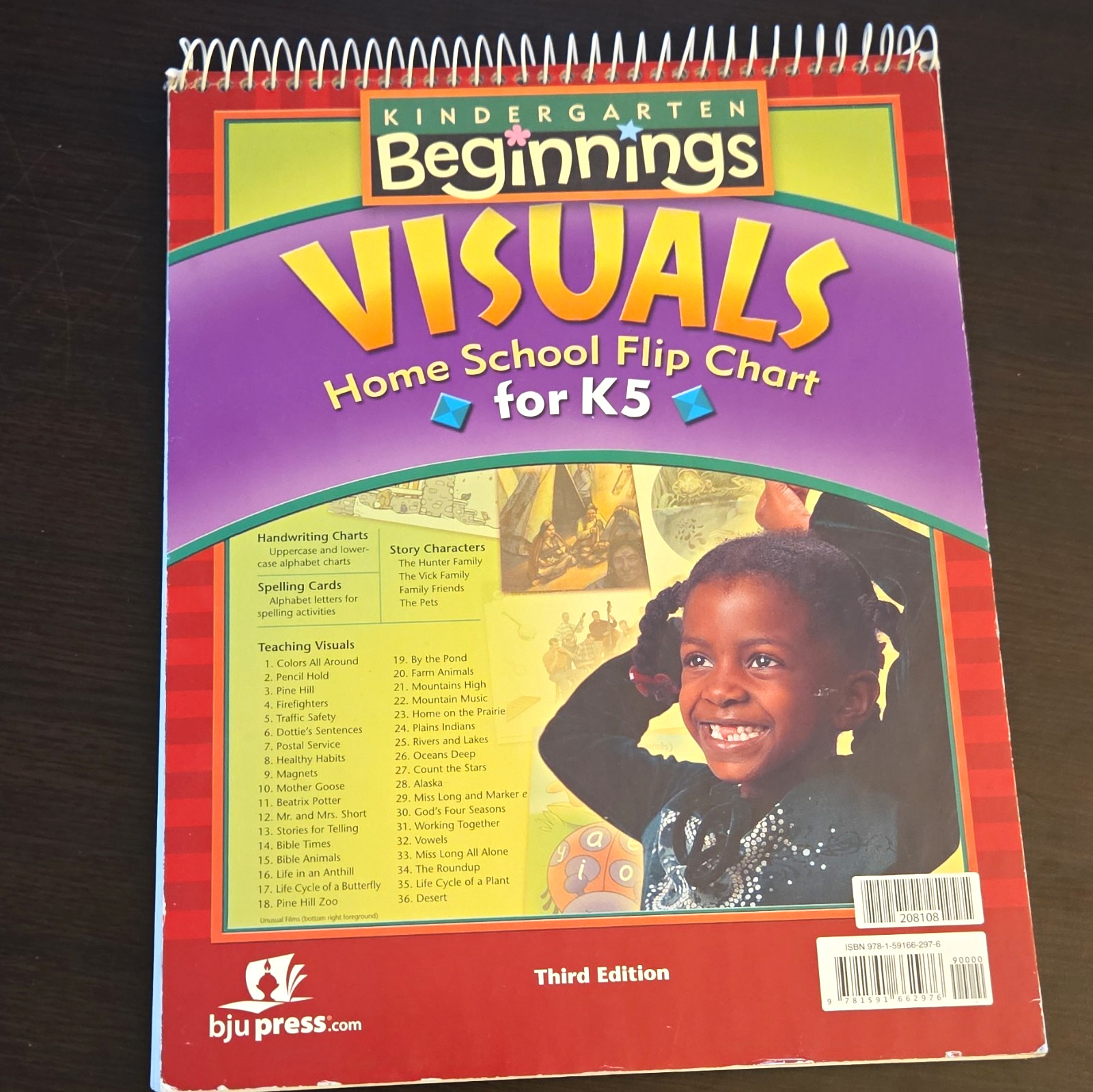 BJU Press Kindergarten Beginnings Visuals K5 Flip Chart 3rd Ed Alphabet 2008