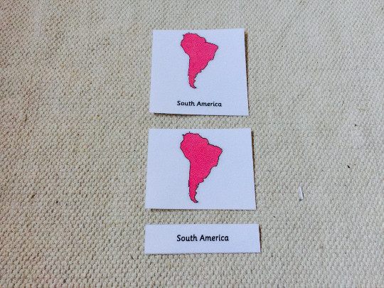 Montessori 7 Continents 5 Parts Cards