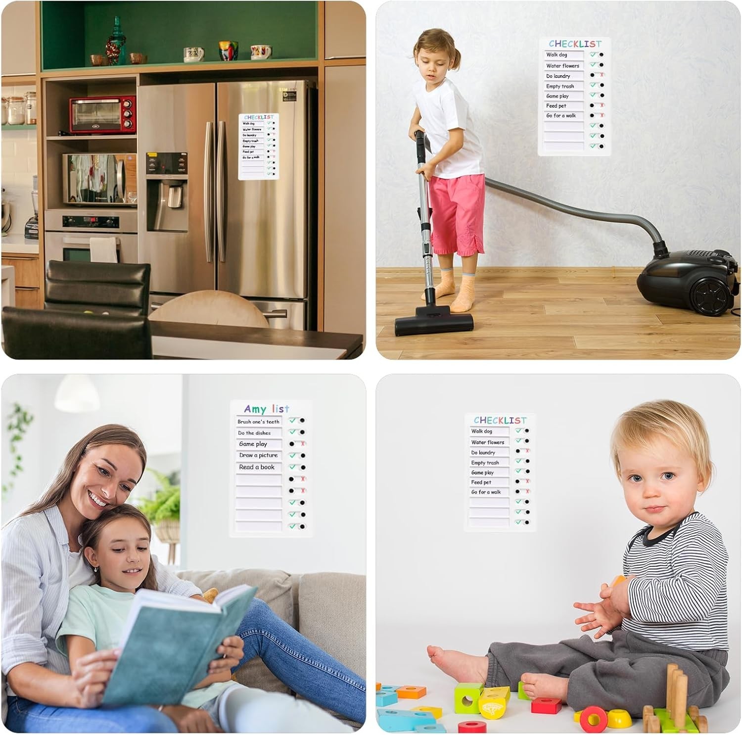 2-Piece Waterproof Chore Checklist Boards – Engaging Tools for Kids’ Daily Tasks