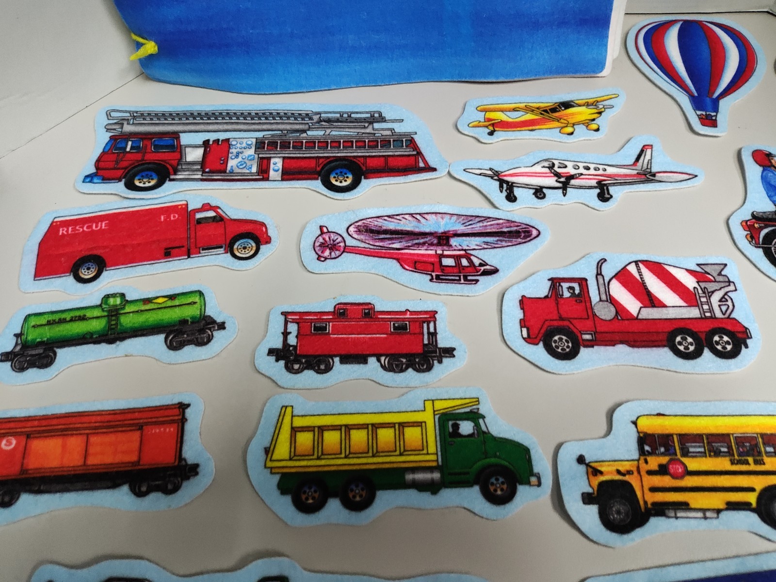 Felt Board Story Teller Felt Book Transportation Trucks Airplanes Fire Rescue