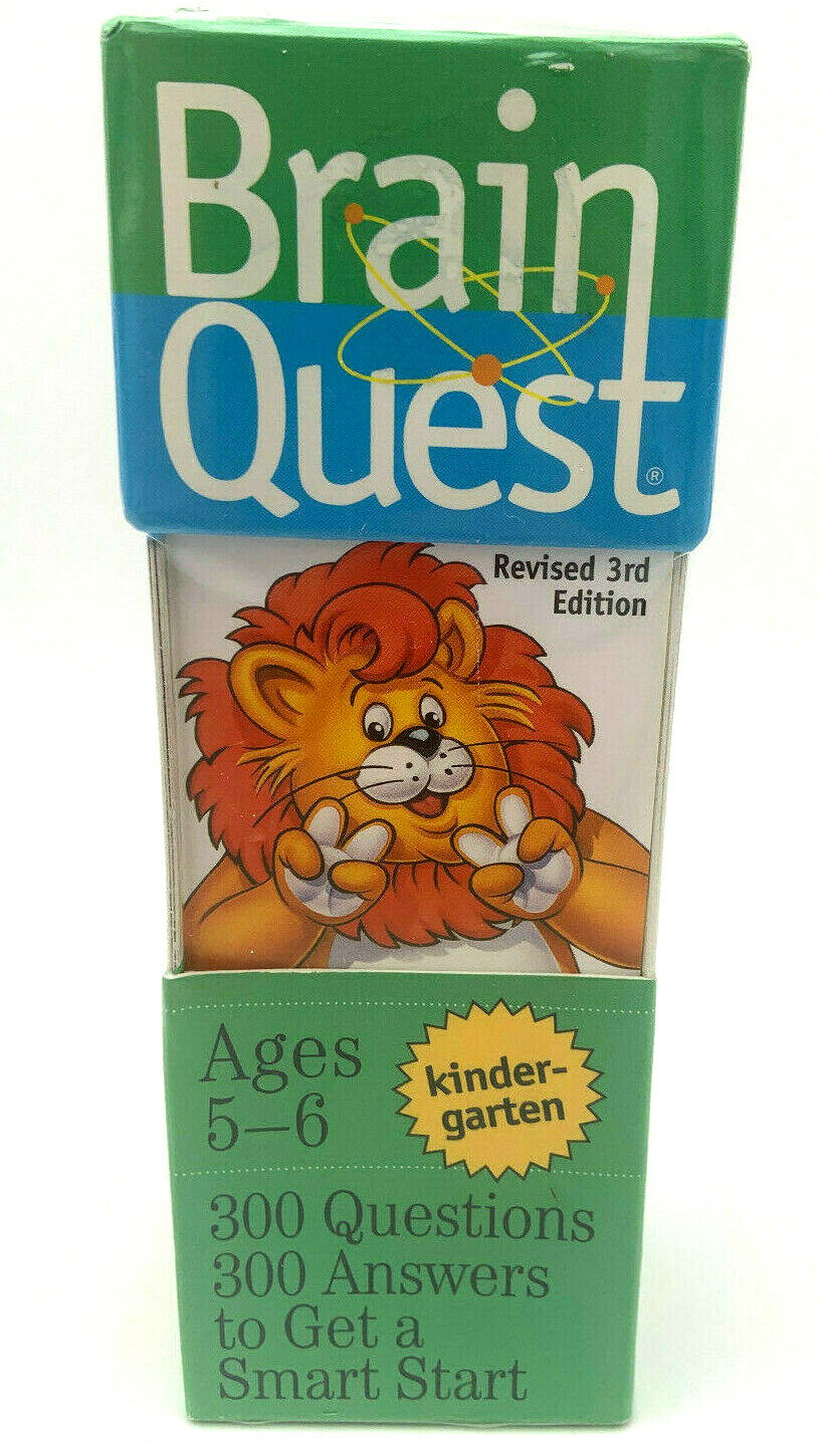 Brain Quest Revised 3rd Edition 300 Questions/Answers Kindergarten Ages 5-6 NEW