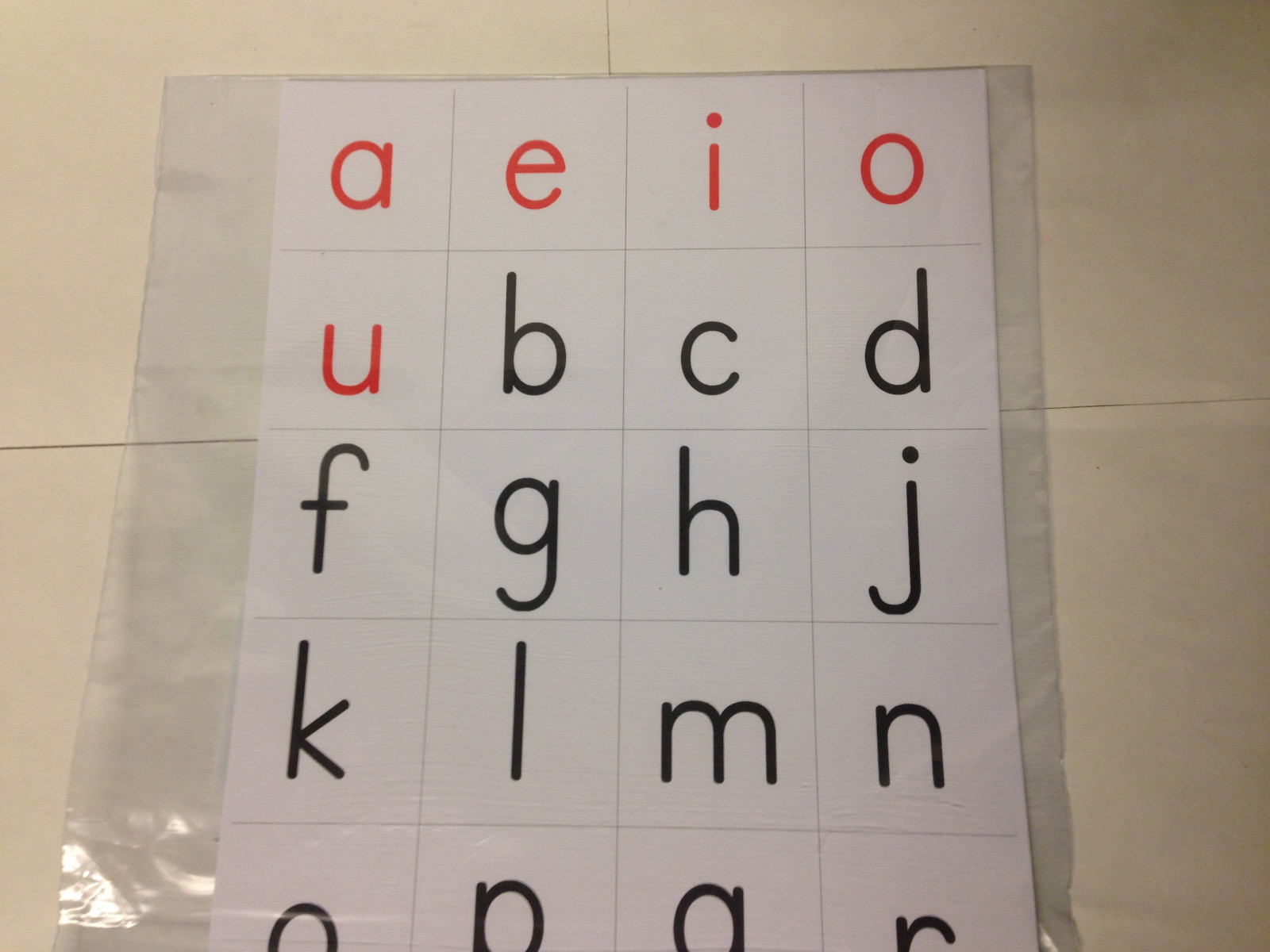 Movable letters Upper and Lowercase – Perforated & Laminated – Teaching