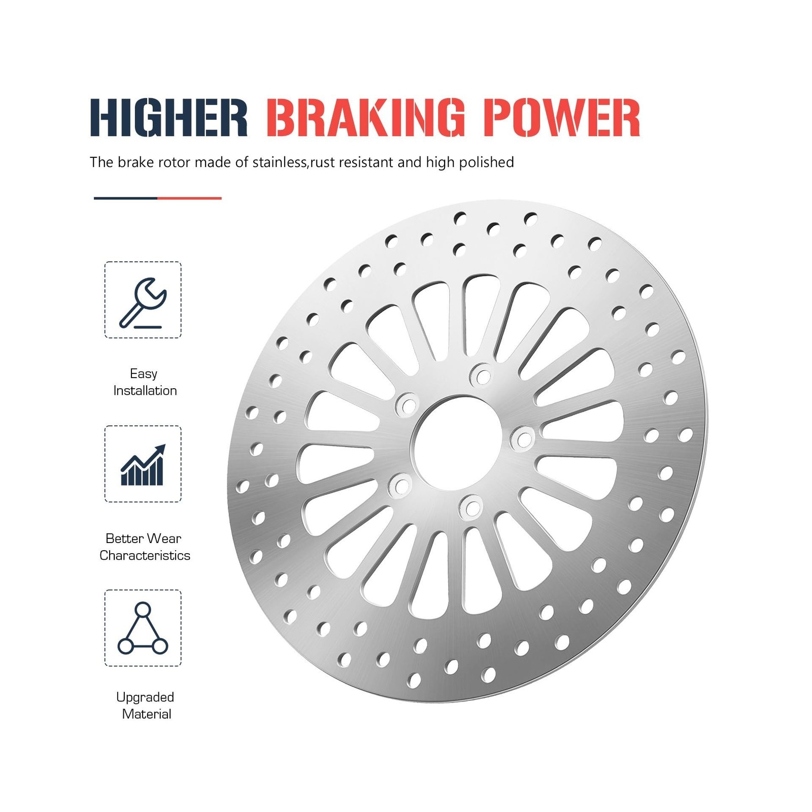 11.8″ Front Brake Rotor for Harley Davidson Touring Models, for Road King/Str…