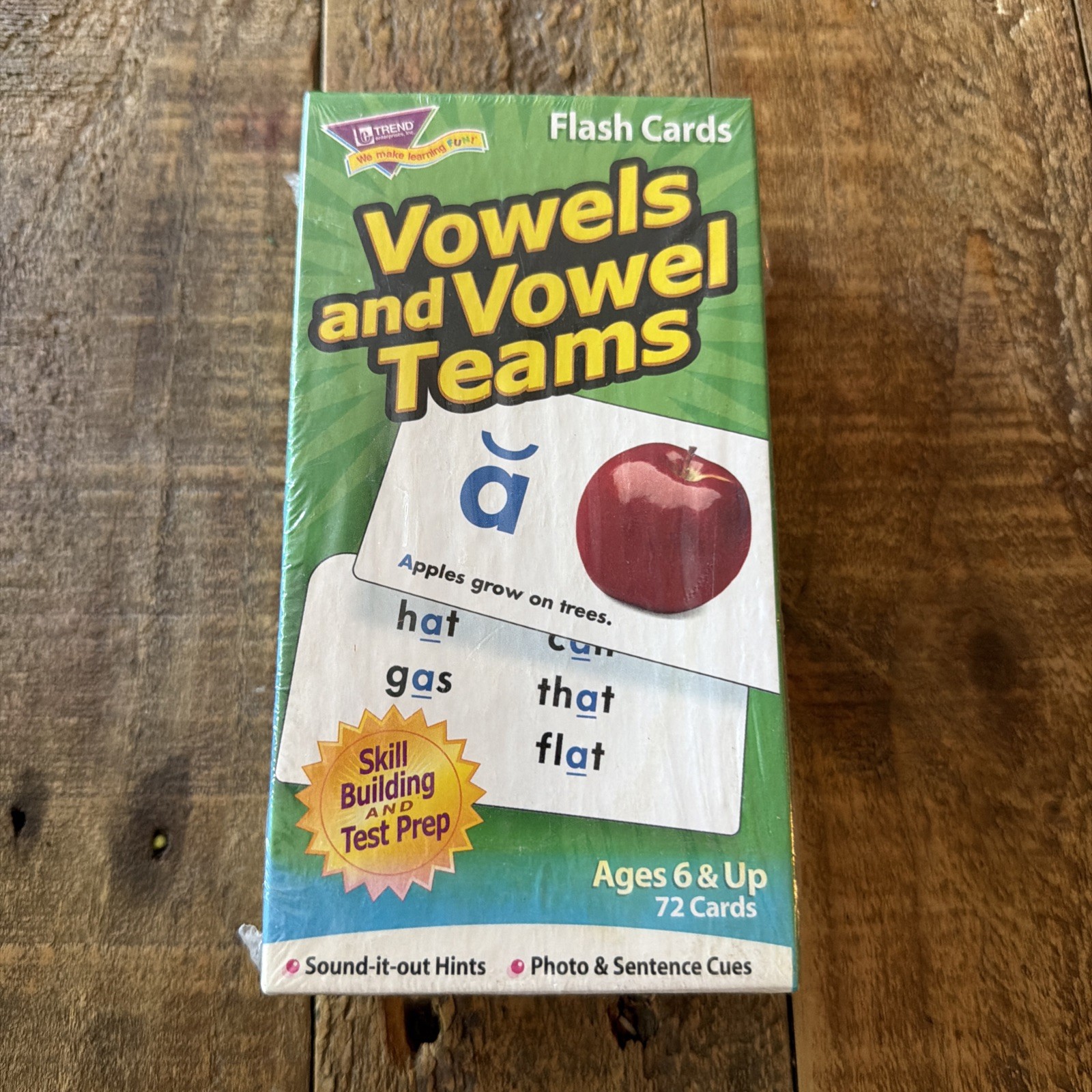 Educational Vowel Team Flashcards – 72 Cards with Sound Cues & Sentence Supports