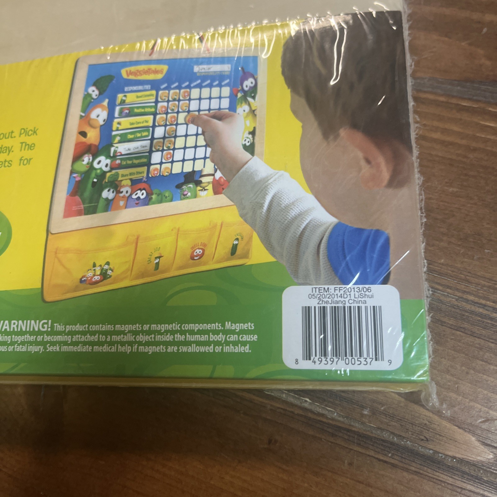 Veggie Tales Responsibility Chart Wooden New & Sealed Magnetic Chores