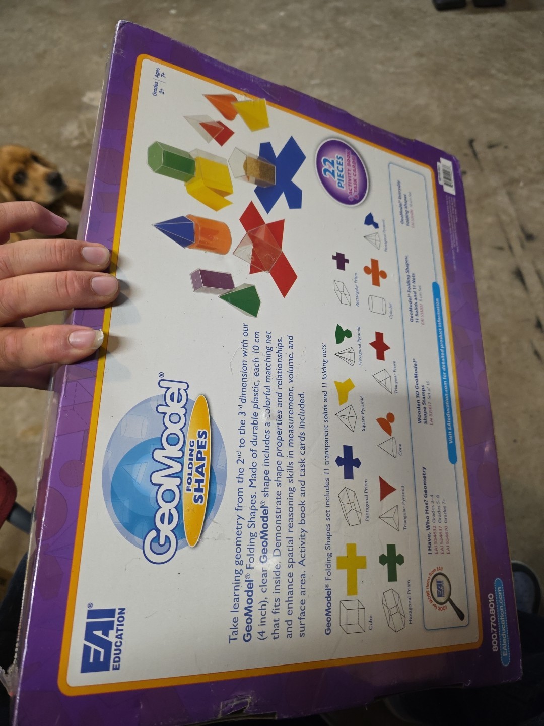EAI Education Geo Models Folding Shapes 22 Pcs