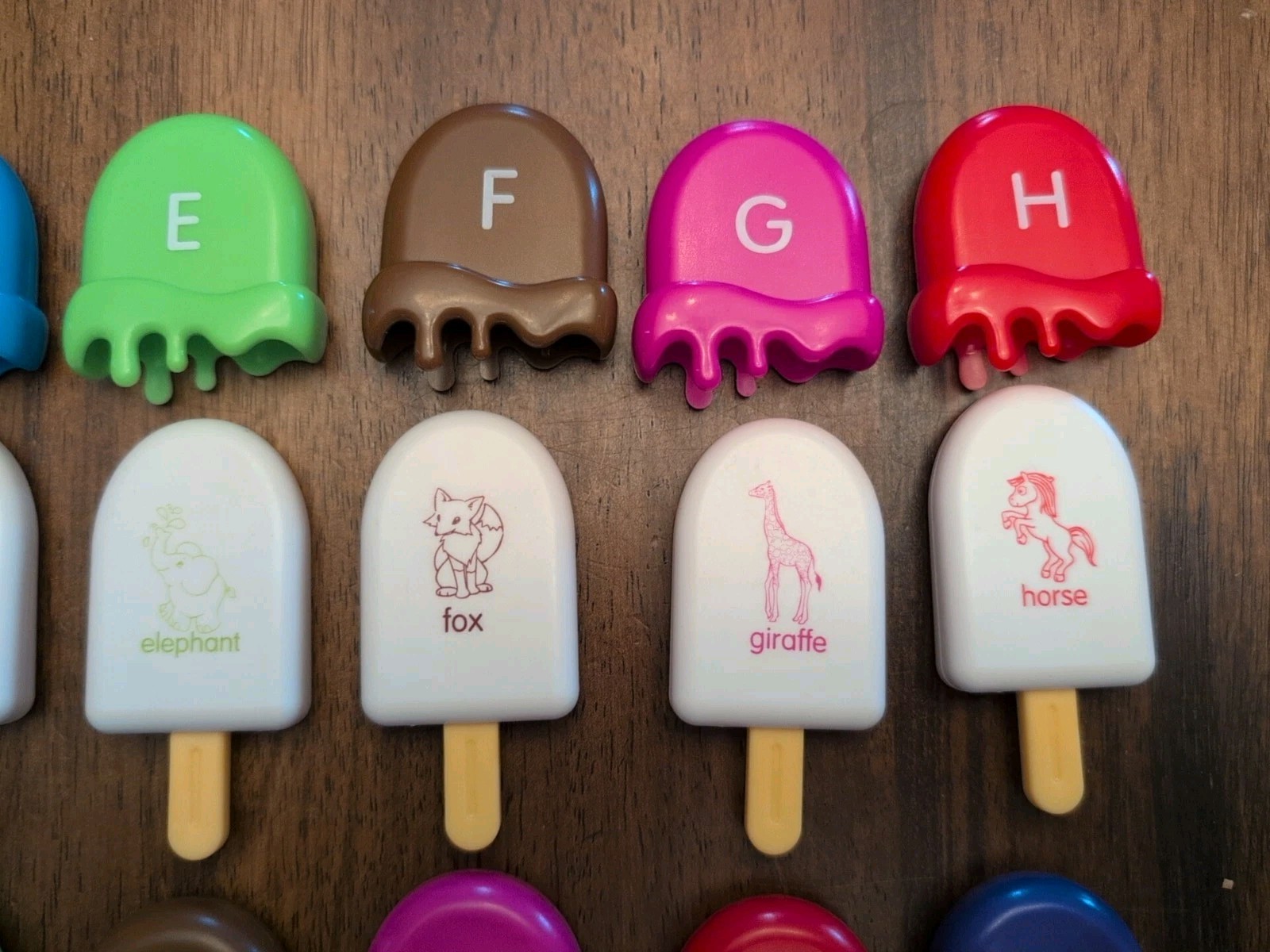 Mini Ice Cream Pops Alphabet Matching Letters & Pictures Montessori Early Learni