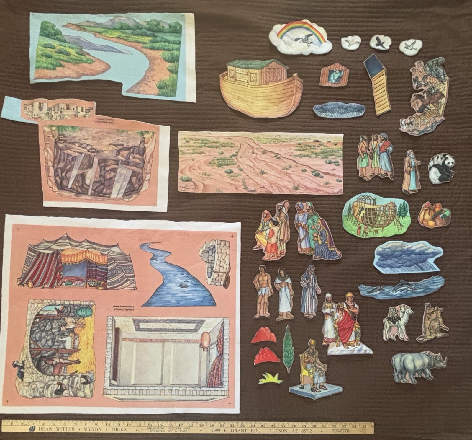 Hillside Overlays Scripture Stories Felt Board Bible Scenes Noah’s Ark Etc 35 Pc
