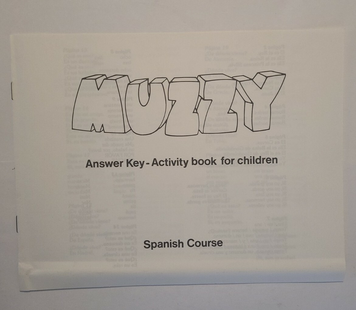 Muzzy BBC VHS and Cassette Spanish Learning Course for Children w Notebook
