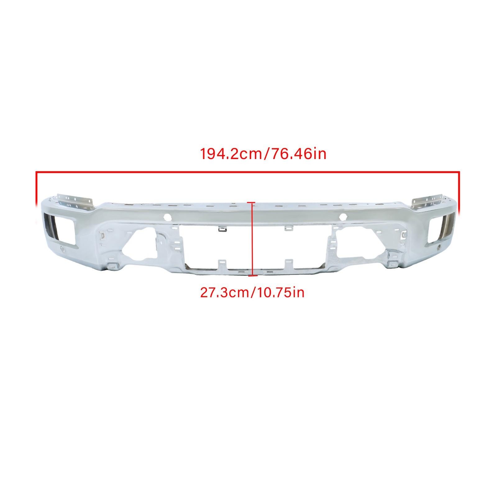 24-25 Ford F150 Steel Front Bumper Face Bar w/4 Sensor Holes RL3Z17757 FD6212088