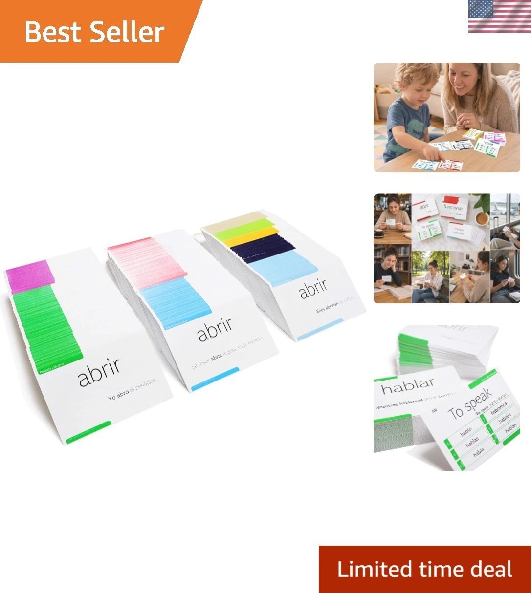 Enhance Your Spanish with 800 Conjugation Cards: 200 Key Verbs in 9 Tenses
