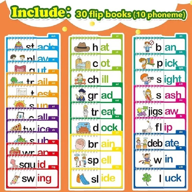 30 Flip Book Read and Rhyme Flip Books Word Family Flip Books Flash Cards