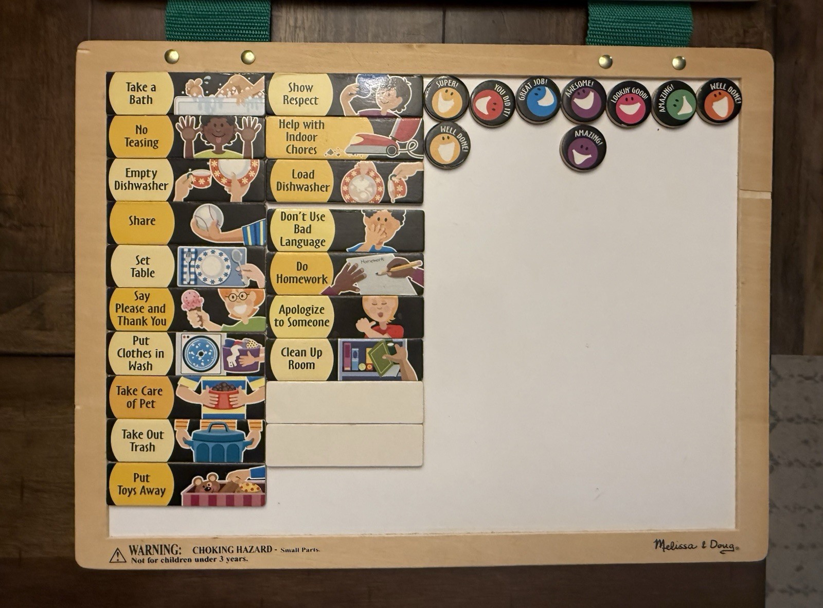 Melissa & Doug Magnetic Responsibility Chart Educational Toy for Kids Ages 3+