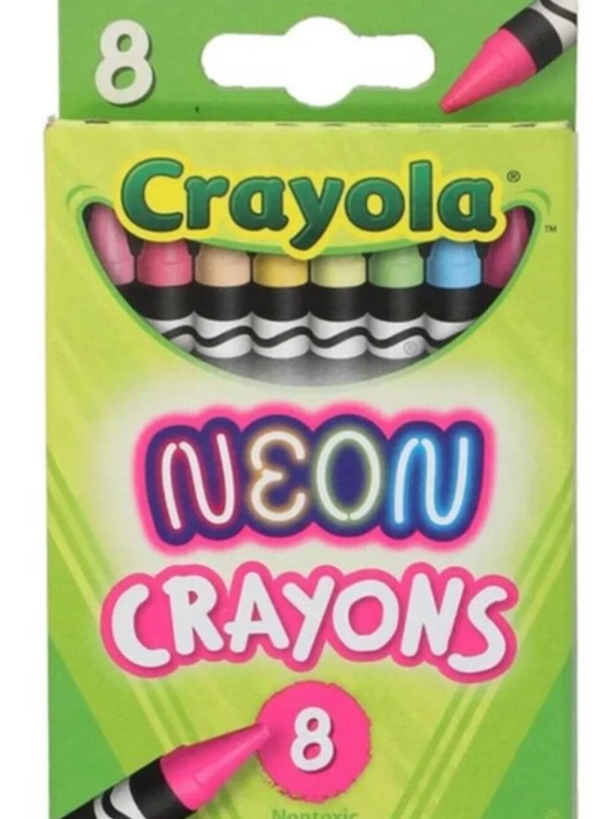 New Crayola Neon Crayons 8 count Set