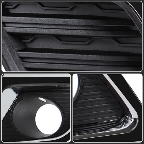 Front Fog Light Bezel Set Compatible with Chevy Traverse 2013 Left and Right