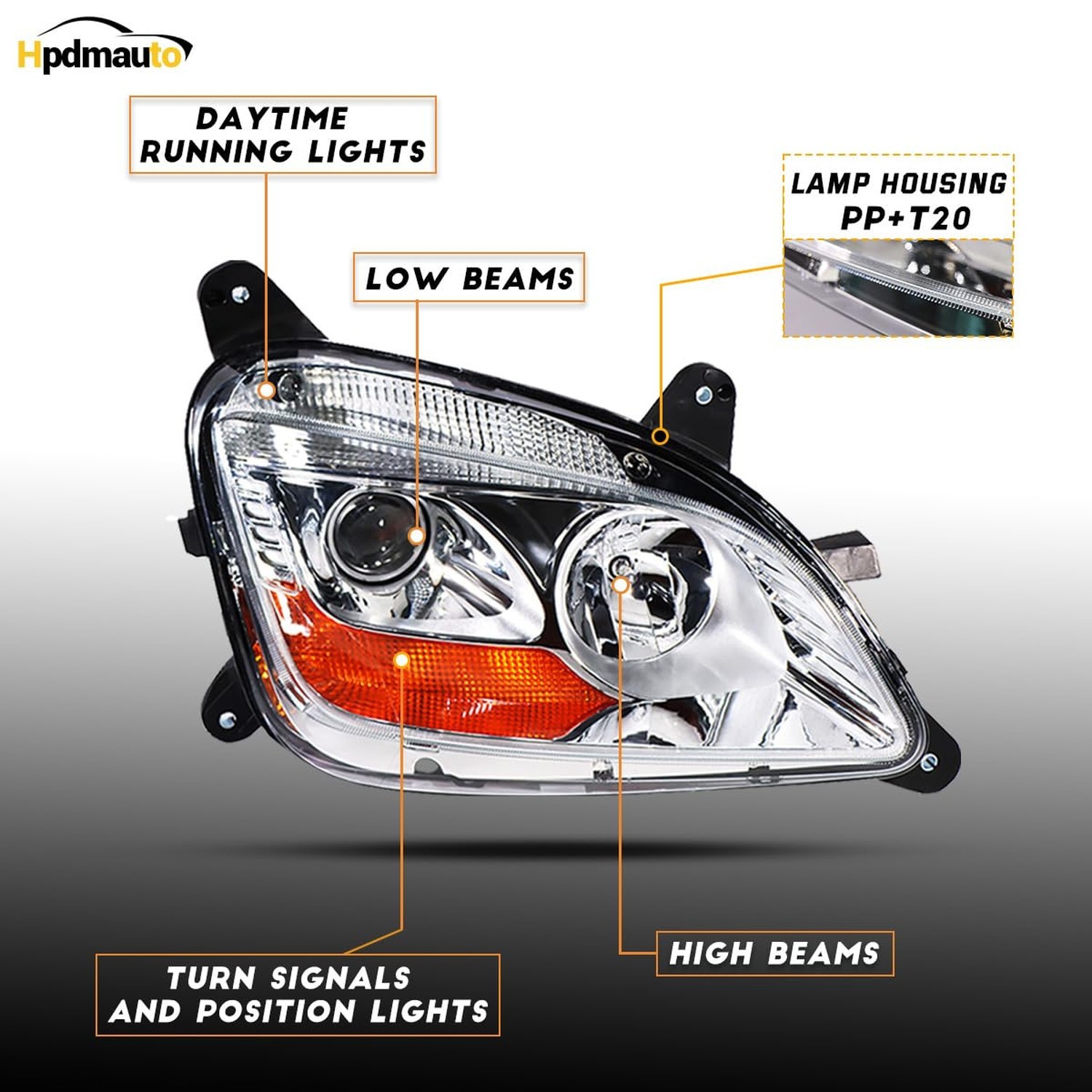 Fit for 2011-2023 Peterbilt 579 587 Class 8 Truck Projector Headlight Headlam…