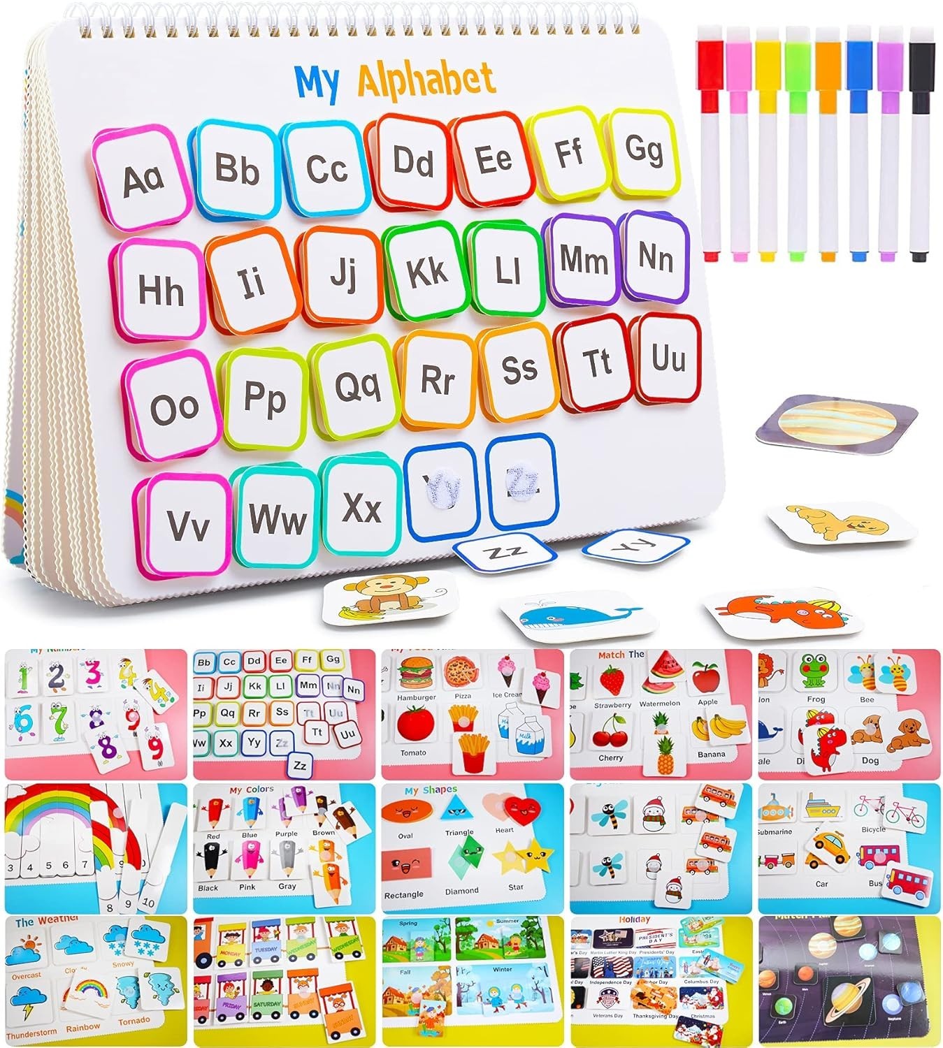 Interactive Preschool Activity Book with 15 Themes: Fun Learning for Toddlers