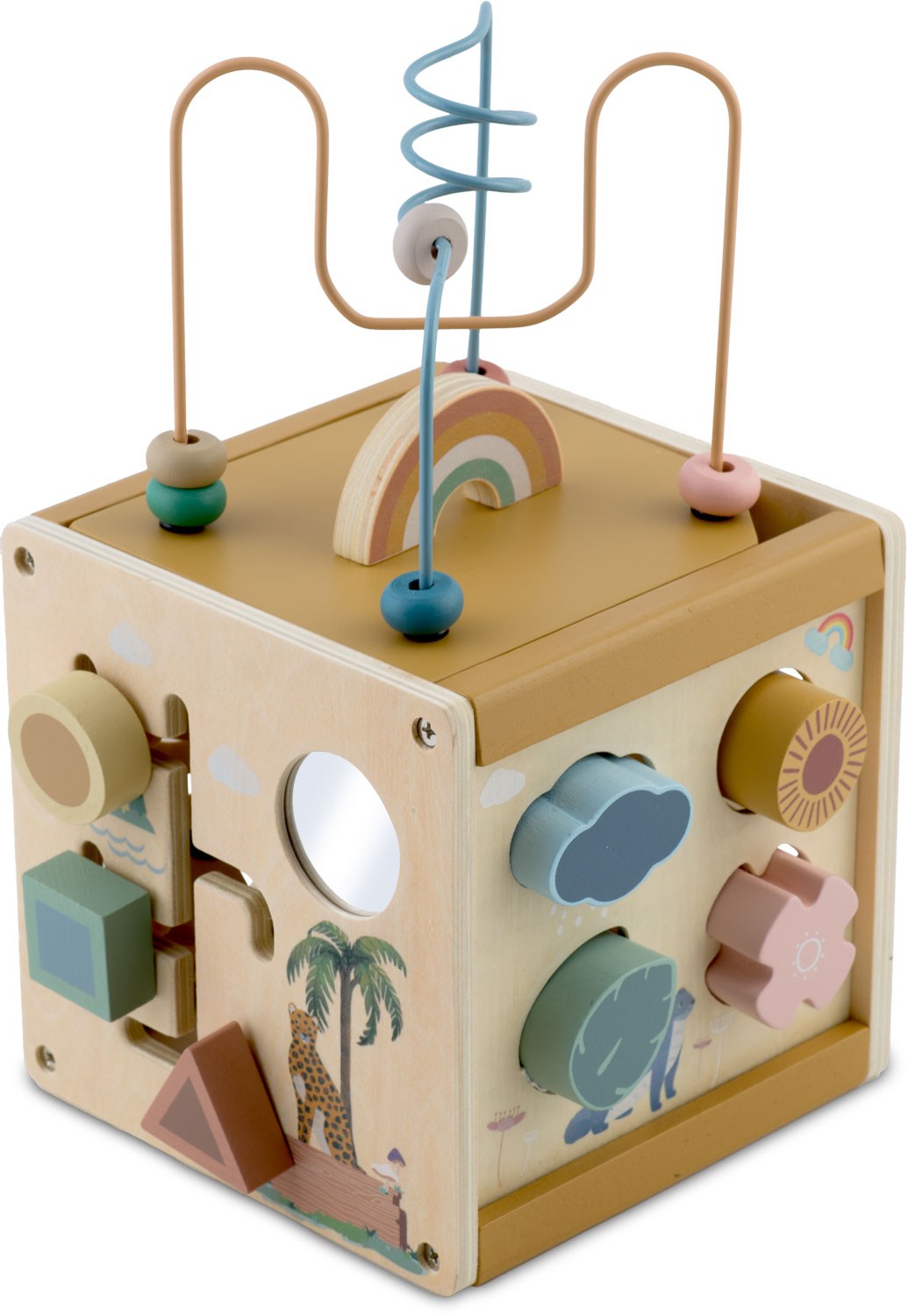 NK-861 Nukido Wooden Cube Sensory Toy