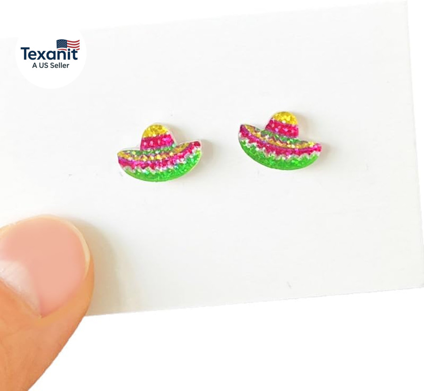 Best Mom Love Heart Stud Earrings,Cinco De Mayo Earrings Set for Women Statement