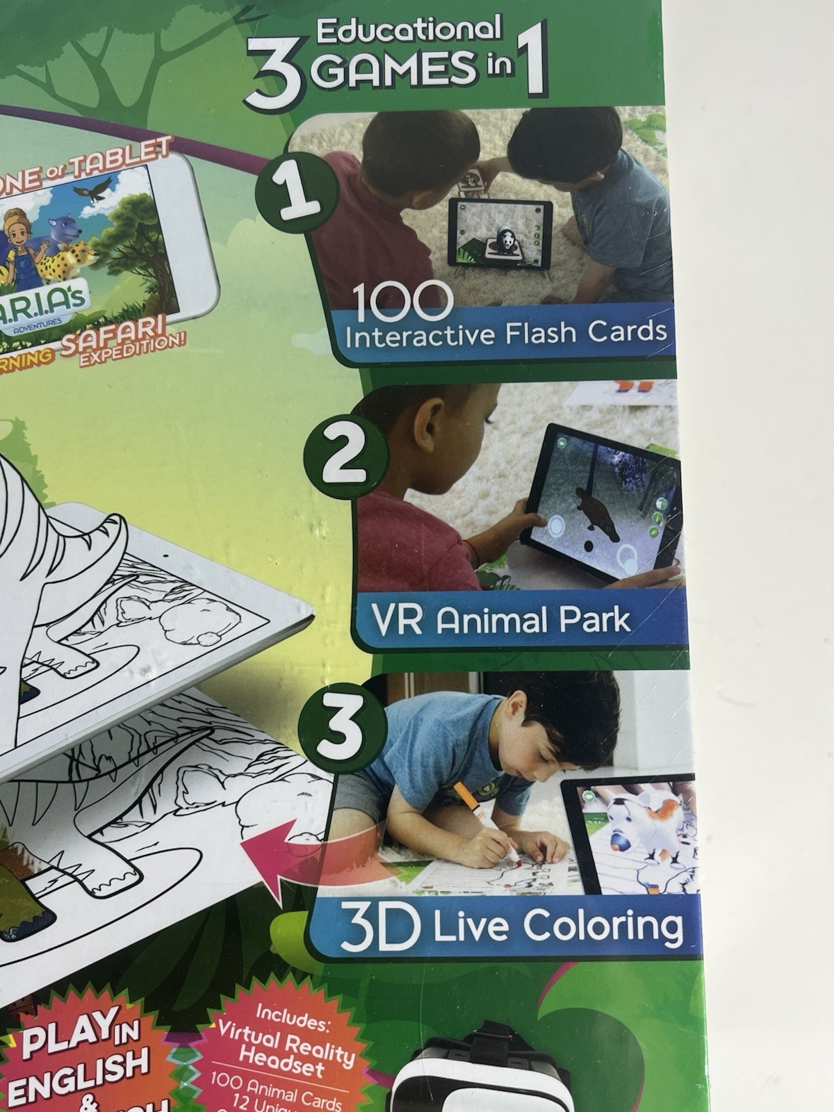Arias Adventures Dinosaurs: Virtual Reality, Coloring, Learning, Etc