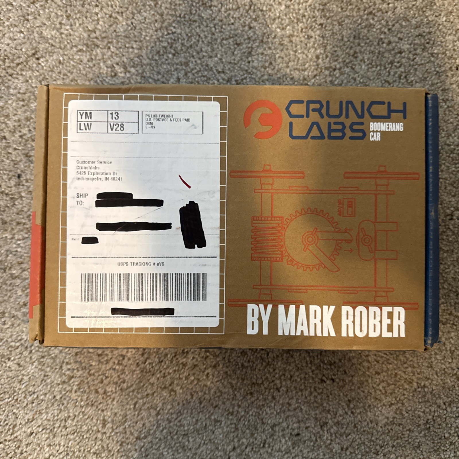 Crunch Labs Build Box by Mark Rober Year 1: Boomerang Car (BUILT – TAKEN APART)