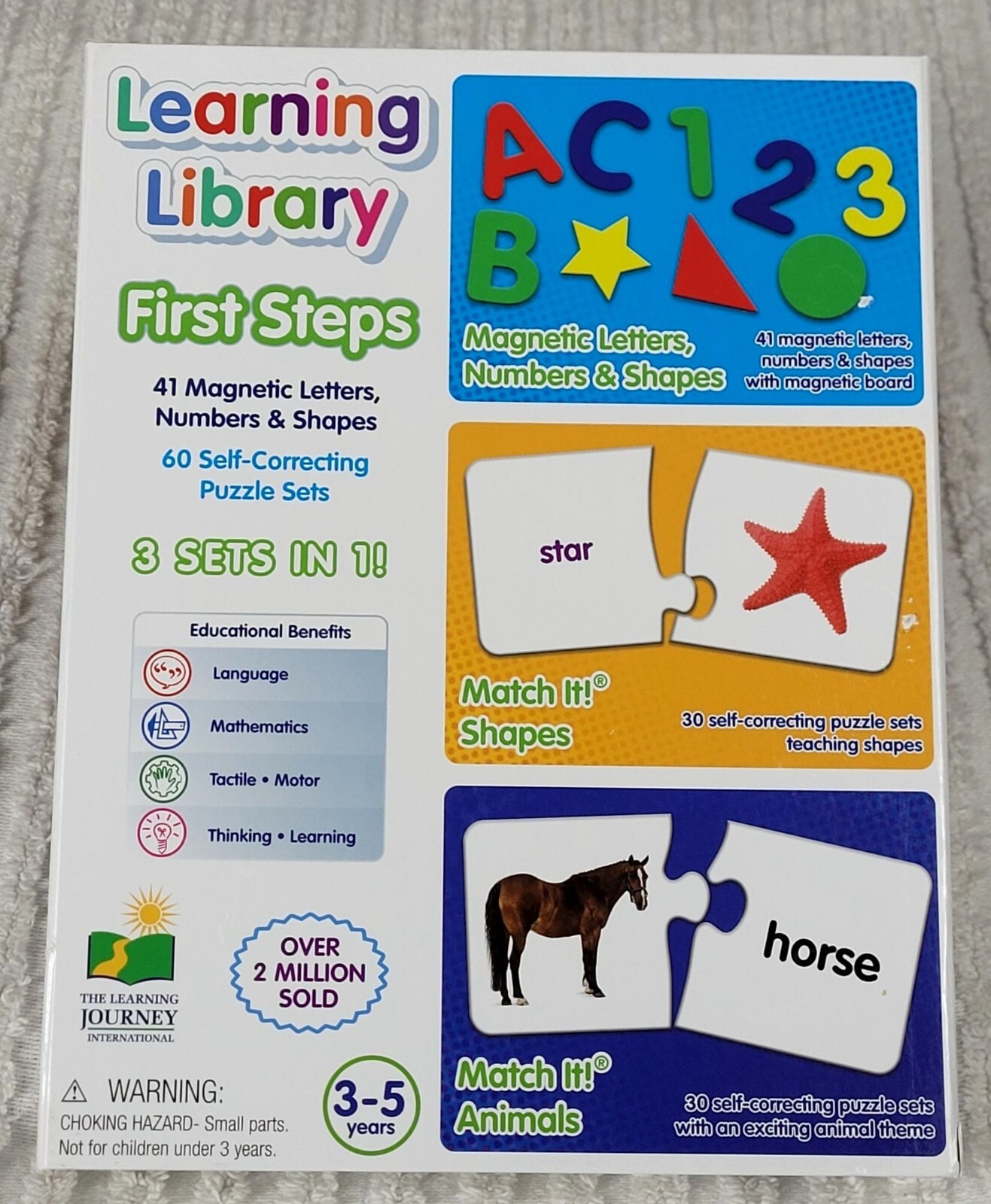 Learning Library First Steps Educational Set Letters Numbers Shapes Homeschool