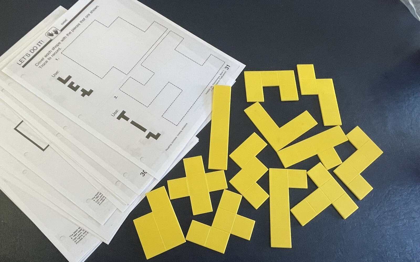 PENTOMINOES Teaching Manipulatives Geometric Shapes Homeschool 15 WORKSHEETS
