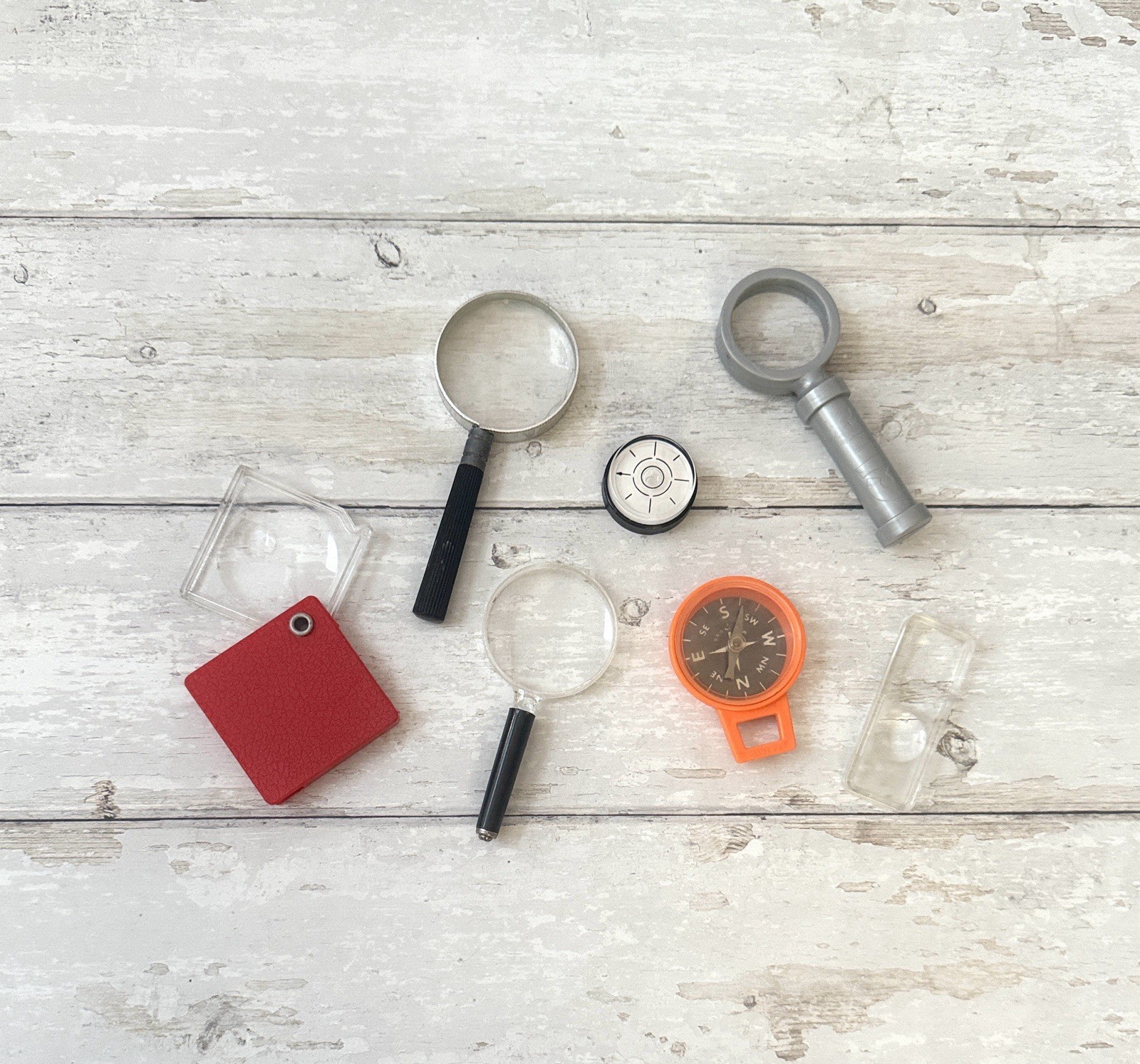 Waldorf Montessori Kids Toddler Open Ended Play Toy Set Magnifying Glass Compass