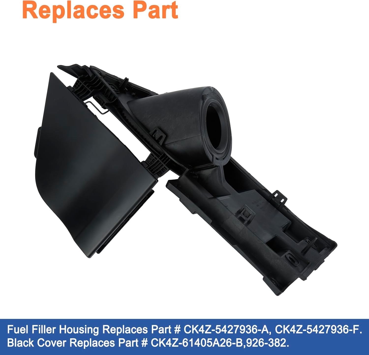 Fuel GAS Filler Pocket Housing Hinge Door Kit(Fuel Filler Housing & Black Cov…