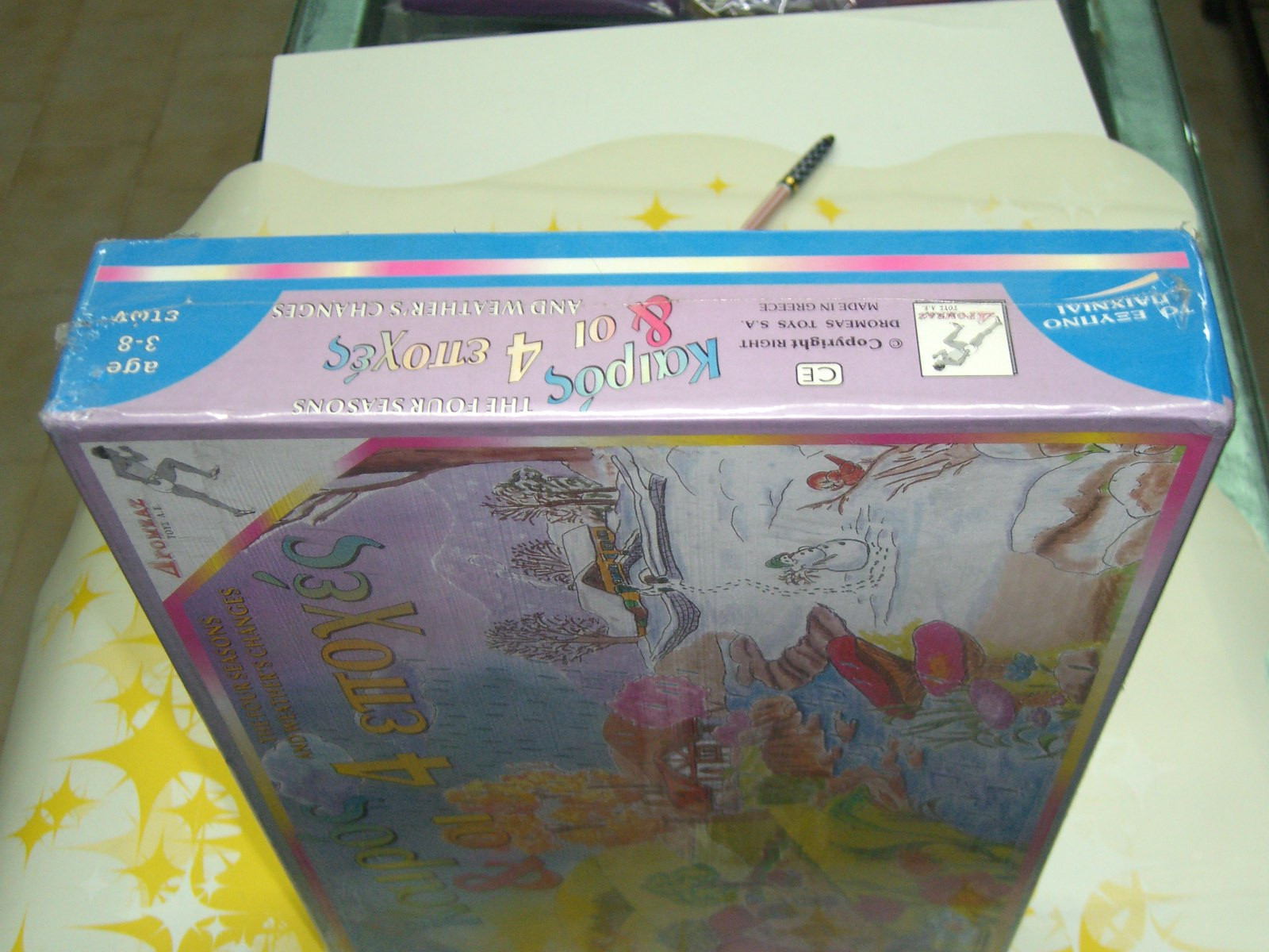 80’S DROMEAS GREEK 6 PUZZLES 8-10-12-24-80PCS SEASONS WEATHER EDUCATIONAL MIB