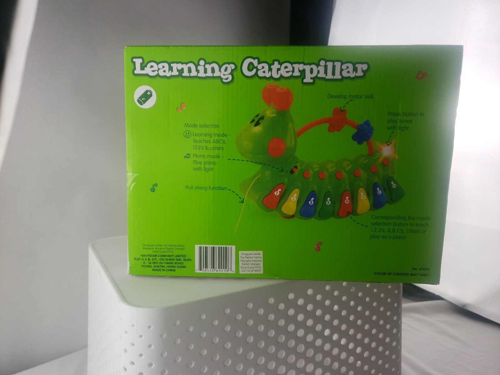 Learning Caterpillar 12M+ Teaches ABC’s 123’s & Colors Piano with light New