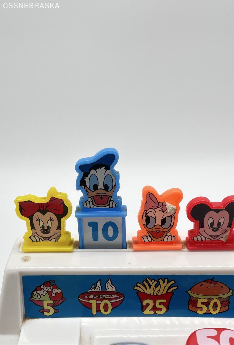 Arco Preschool Carry Around Cash Register Vintage Plastic Mickey Mouse