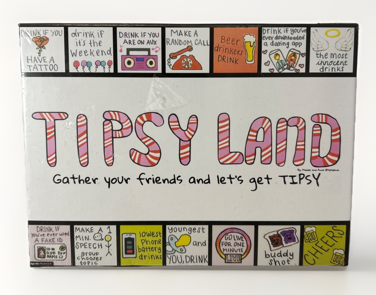 Tipsy Land Drinking Game For Friends – Party Board – College Fun!