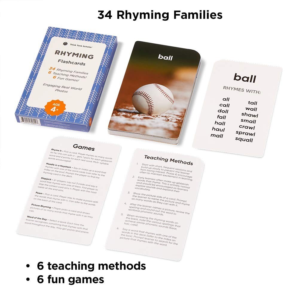 Educational Flash Cards Set for Kids – 180 Jumbo Cards for Learning Alphabet, Nu