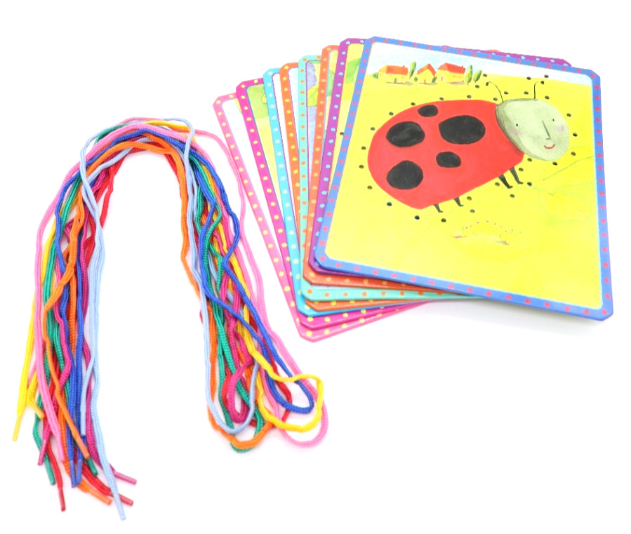 eeBoo “More Friendly Bugs” Lacing Cards