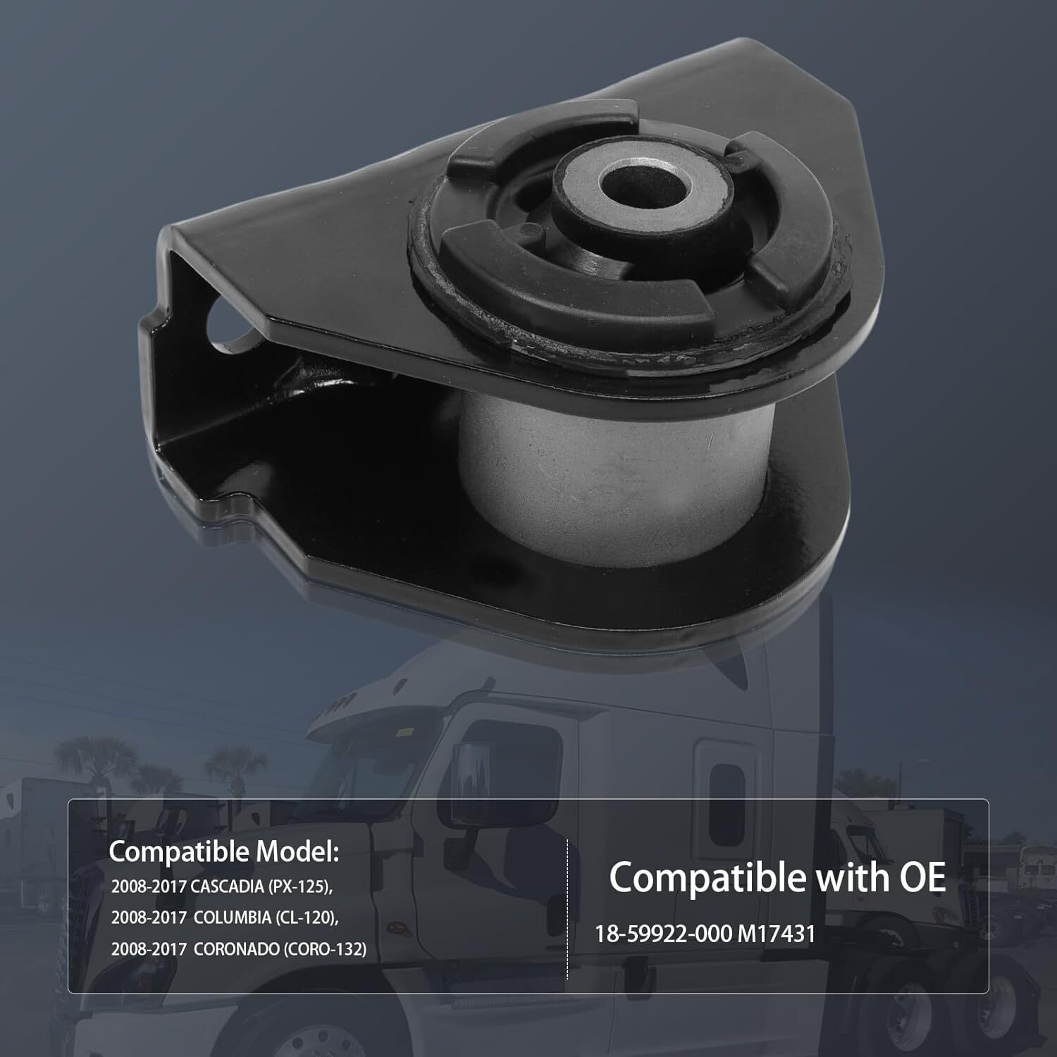 Cab Mount Bracket Compatible with 2008-2017 Cascadia PX-125 Columbia CL-120