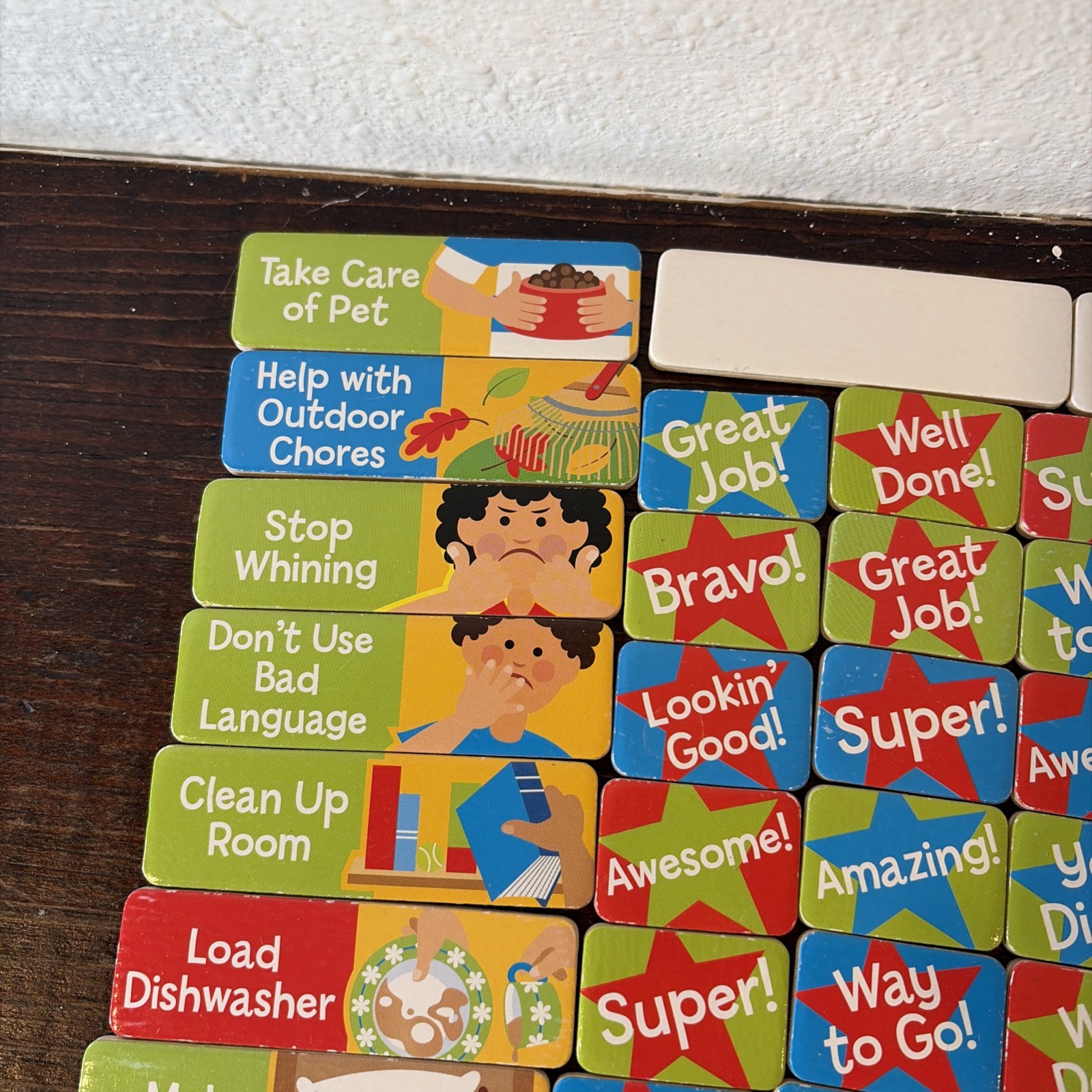 Kids Chore Reward Magnet Set Behavior Chart Praise Tasks Educational Lot