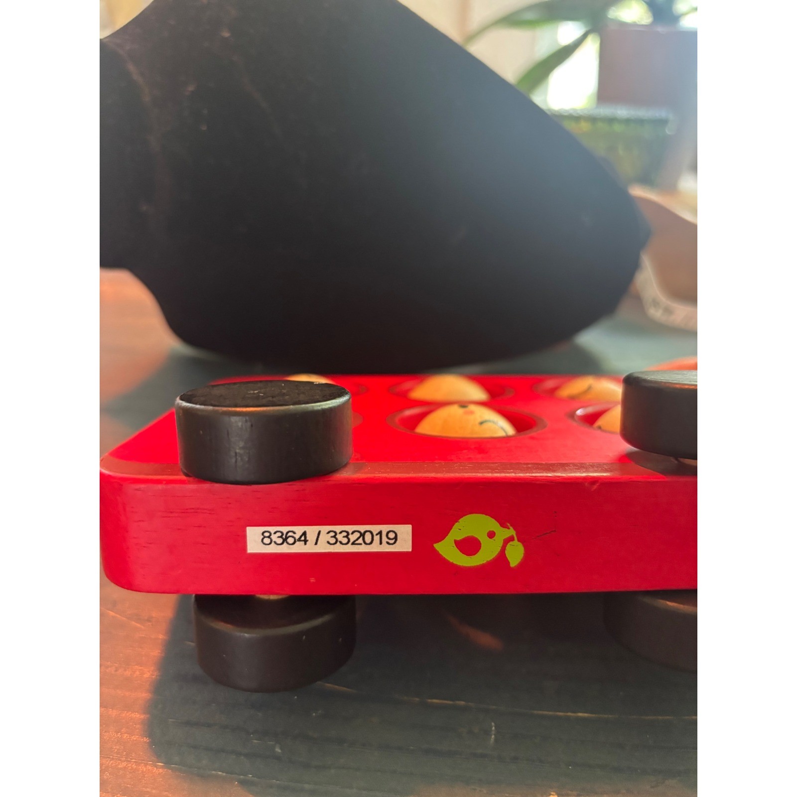 Tender Leaf Toys Wooden London Bus Emotions Spinning Faces Montessori Toy Red
