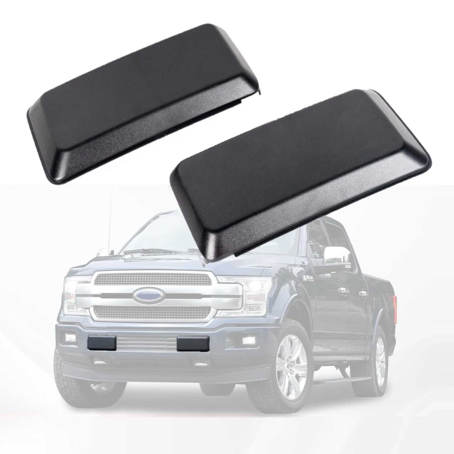 18-20 Ford F-150 Front Bumper Pad Set Textured Black LH RH