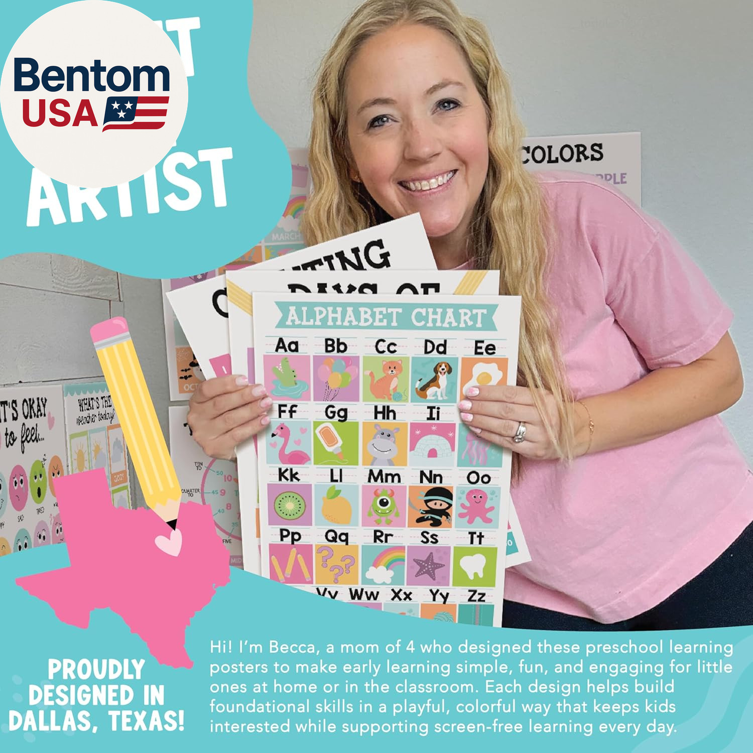 16 Educational Posters for Classroom Must Haves – Laminated Pre-K Posters for To