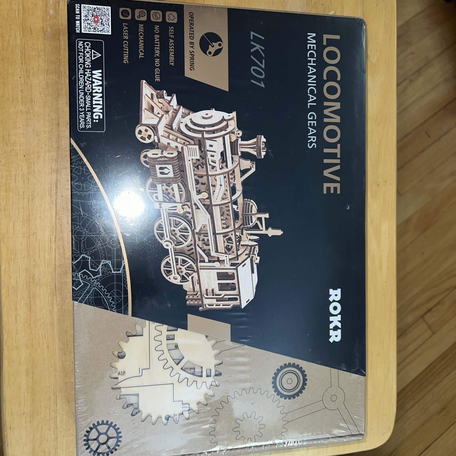 ROKR 3D Wooden Puzzle Mechanical Gear Locomotive NEW SEALED!