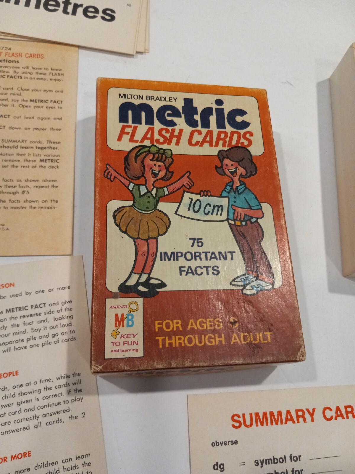 Vintage Milton Bradley Metric Flash Cards 1977