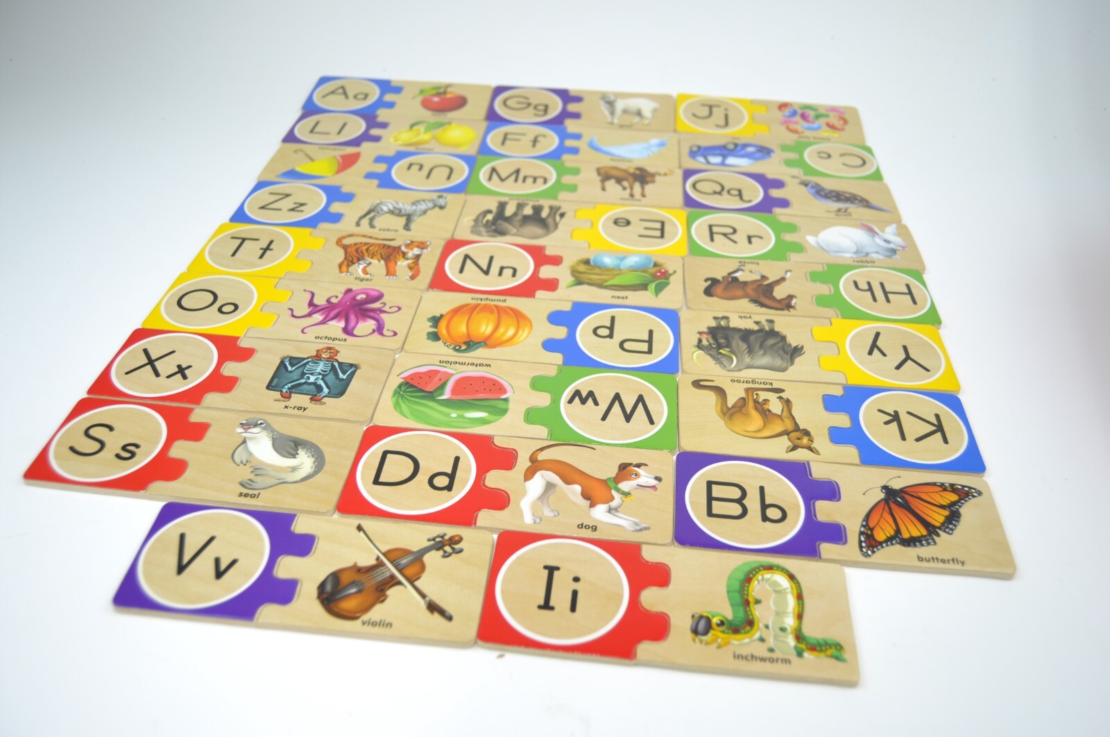 Melissa & Doug Wooden A-Z Self Correcting Letter Puzzle Age 4+ Wood Case