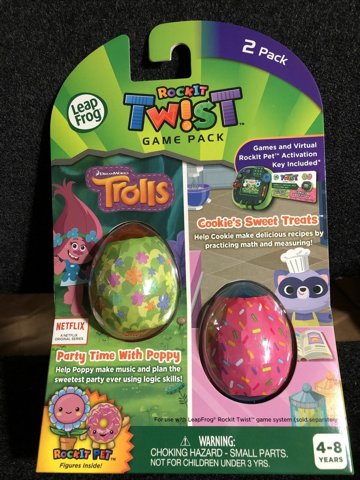 Leap Frog Rock It Twist Game Packs – CHOICE – Trolls/Cookie’s or Penguin/Animals