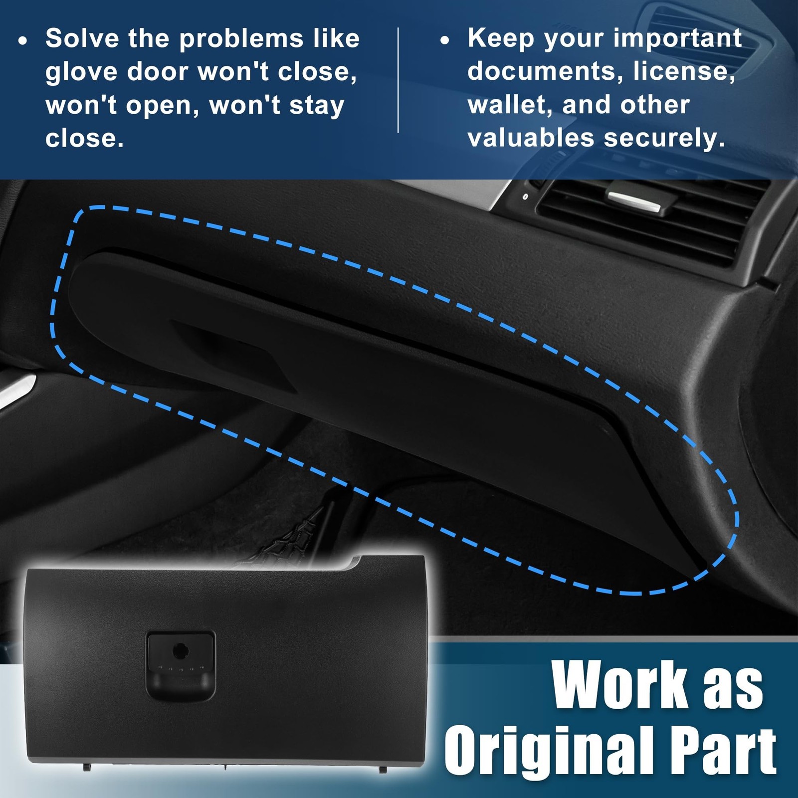 Dash Glove Box Door Lid Cover for Volkswagen Beetle 2006-2010 Sturdy No.1C188…