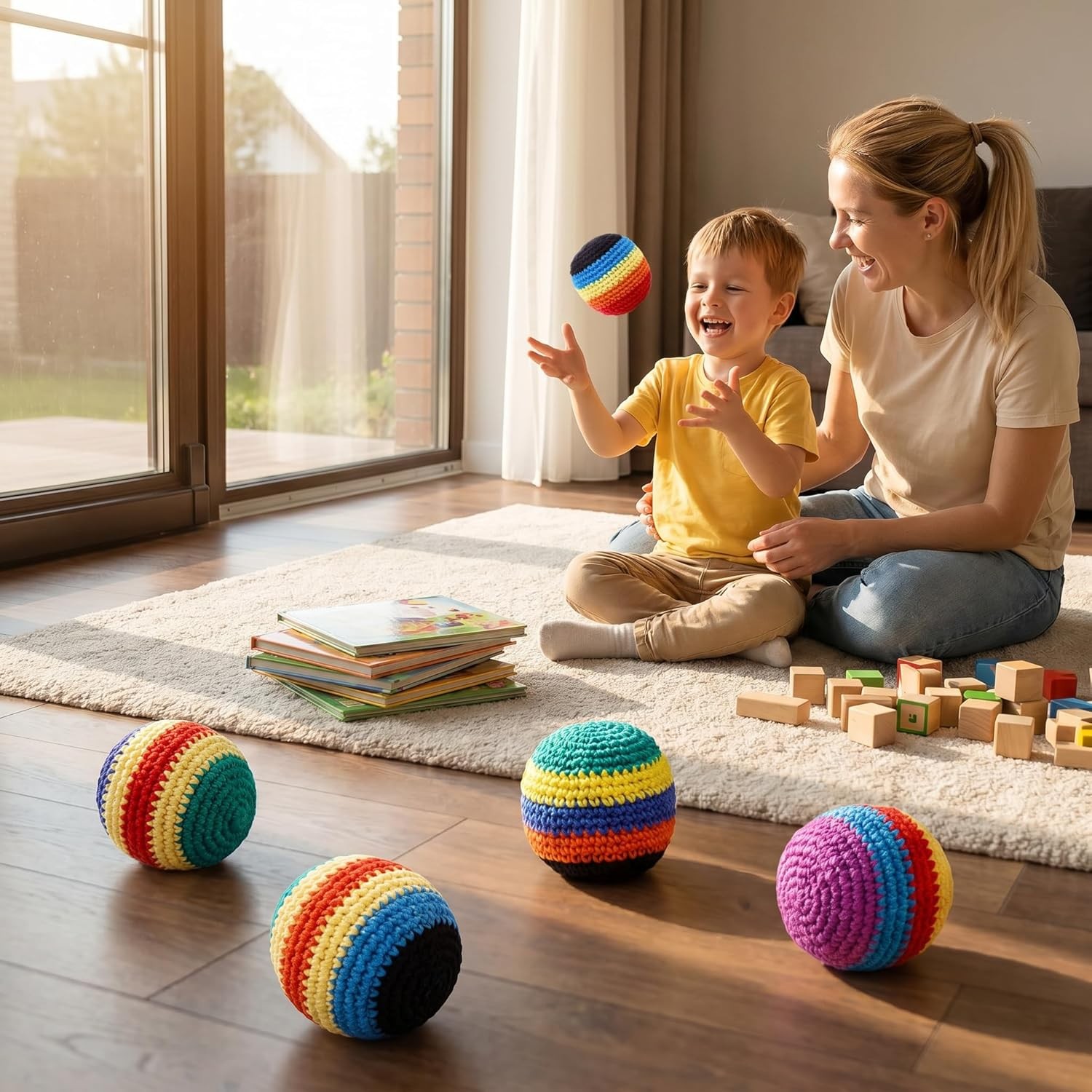 6/12/18pcs Knitted Footbags Set,2026 Upgraded Sand Hacky Sack,for Adults & Kids